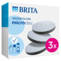 BRITA MicroDisc replacement filter discs for BRUTA Water Filter Bottles & Carafe - 3 Pack