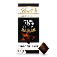 Lindt Excellence Dark 78% Cocoa Chocolate Bar 100g