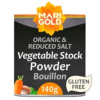 Marigold Health Foods Organic & Reduced Salt Bouillon Instant Vegetable Stock Powder 140g