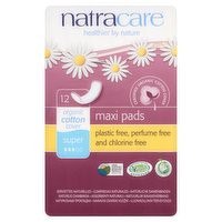 Natracare 12 Organic Cotton Cover Super Maxi Pads