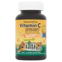 NaturesPlus Source of Life Animal Parade Vitamin C 90 Animal-Shaped Tablets
