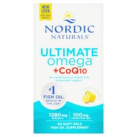 Nordic Naturals Ultimate Omega + CoQ10 60 Soft Gels Fish Oil Supplement