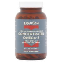 Nourish Concentrated Omega-3 of EPA/DHA Natural Orange Flavour 600mg 60 Softgels