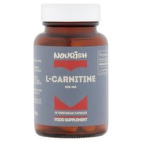 Nourish L-Carnitine 500mg 30 Vegetarian Capsules