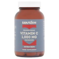 Nourish Vitamin C 1,000 mg Plus Rose Hips 100 Vegan Tablets
