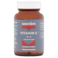 Nourish Vitamin C 500 mg Plus Rose Hips 100 Vegetarian Tablets
