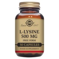 Solgar L-Lysine 500mg 50 Vegetable Capsules