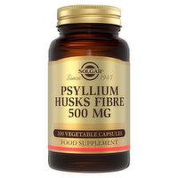 Solgar Psyllium Husks Fibre 500 mg 200 Vegetable Capsules Food Supplement