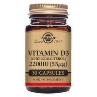 Solgar Vitamin D3 (Cholecalciferol) 2200 IU (55μg) 50 Vegetable Capsules