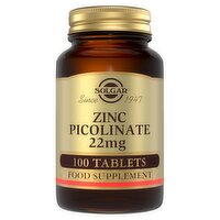 Solgar Zinc Picolinate 22mg 100 Tablets
