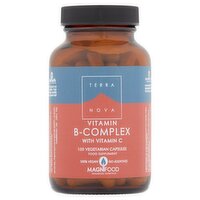 Terra Nova Vitamin B-Complex with Vitamin C 100 Vegetarian Capsules Food Supplement
