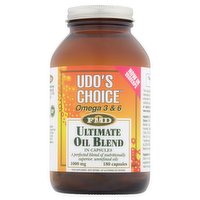 Udo's Choice Omega 3 & 6 Ultimate Oil Blend in Capsules 1000mg 180 Capsules