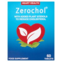 Zerochol Heart Health Food Supplement 60 Tablets 61g