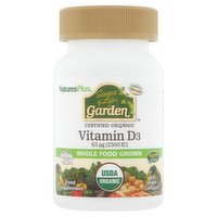 NaturesPlus Garden Source of Life Garden Vitamin D3 63µg 2500 IU 60 Vegan Capsules