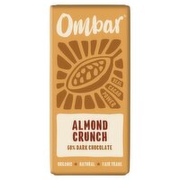 Ombar 60% Dark Chocolate Almond Crunch 70g