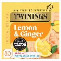 Twinings Lemon & Ginger 80 Tea Bags 120g