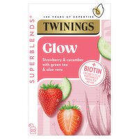 Twinings Superblends 20 Glow Strawberry & Cucumber with Green Tea & Aloe Vera 40g