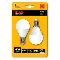 Kodak LED Golf 6W 40W E14 2PK