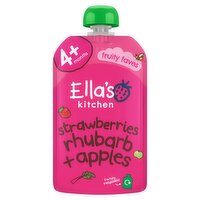 Ella's Kitchen Organic Strawberries, Rhubarb and Apples Baby Pouch 4+ Months 120g