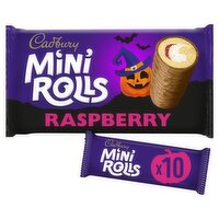 Cadbury Milk Chocolate Raspberry Mini Rolls Cakes 10 Pack