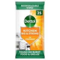 Dettol Antibacterial Big & Strong Kitchen Wipes 25 Wipes