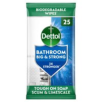 Dettol 25 Big & Strong Bathroom Cleaning Wipes