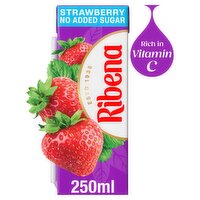 Ribena No Added Sugar Strawberry Juice Drink Carton 250ml