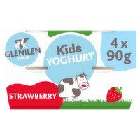 Glenilen Farm Kids Yoghurt Strawberry 4 x 90g (360g)