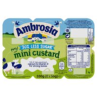 Ambrosia Ready To Eat My Mini 30% Less Sugar Custard Pots 6 x 55g
