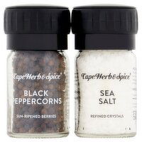Cape Herb & Spice Black Peppercorns & Sea Salt