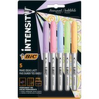 BIC Marking Permanent Markers Medium Bullet Tip - Assorted Pastel Colours, Pack of 5
