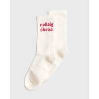 Women's Irish Slogan Long Tube Socks Red 4-8