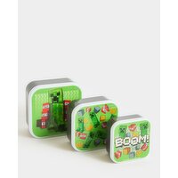 Minecraft Snack Box - Set Of 3 Green 