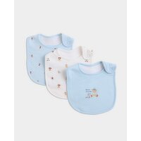 Blue Bibs - Pack Of 3 Mid-Blue 
