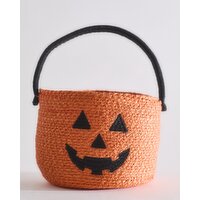 Pumpkin Trick Or Treat Basket Orange