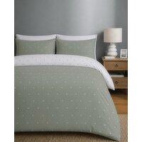 Polka Dot Duvet Set Sage Single