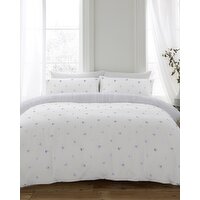 Brushed Cotton Ditsy Floral Duvet Set Blue King Size