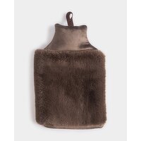 Luxury Faux Fur Hand Warmer Hot Water Bottle Brown