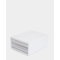 Stackable Twin Drawer Storage Clear 