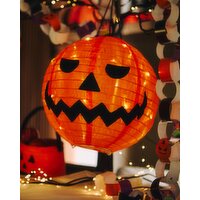 LED Pumpkin Face Lantern Orange