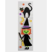 Witch And Cat Gel Window Stickers Multi