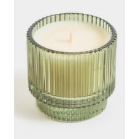 Tomato Leaf Mini Ribbed Candle Green 