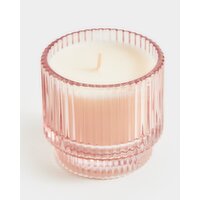 Tuberose & Gardenia Mini Ribbed Candle Pink 
