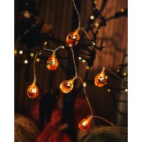 10 Jack-O'-Lantern LED Lights Warmwhite 