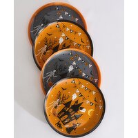 Halloween Plates - Pack Of 4 Multi