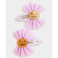 Pumpkin Clips - Pack Of 2 Purple 
