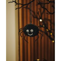 Beaded Spider Hanging Decoration Black
