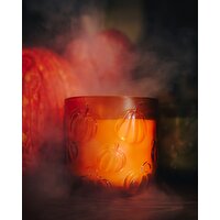 Embossed Glass Pumpkin Spice Candle Orange
