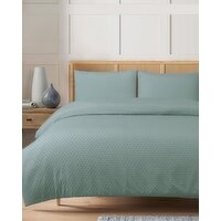 Clipped Dot Duvet Set Green Super King