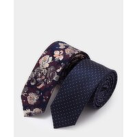 Slim Ties - Pack Of 2 Wine 